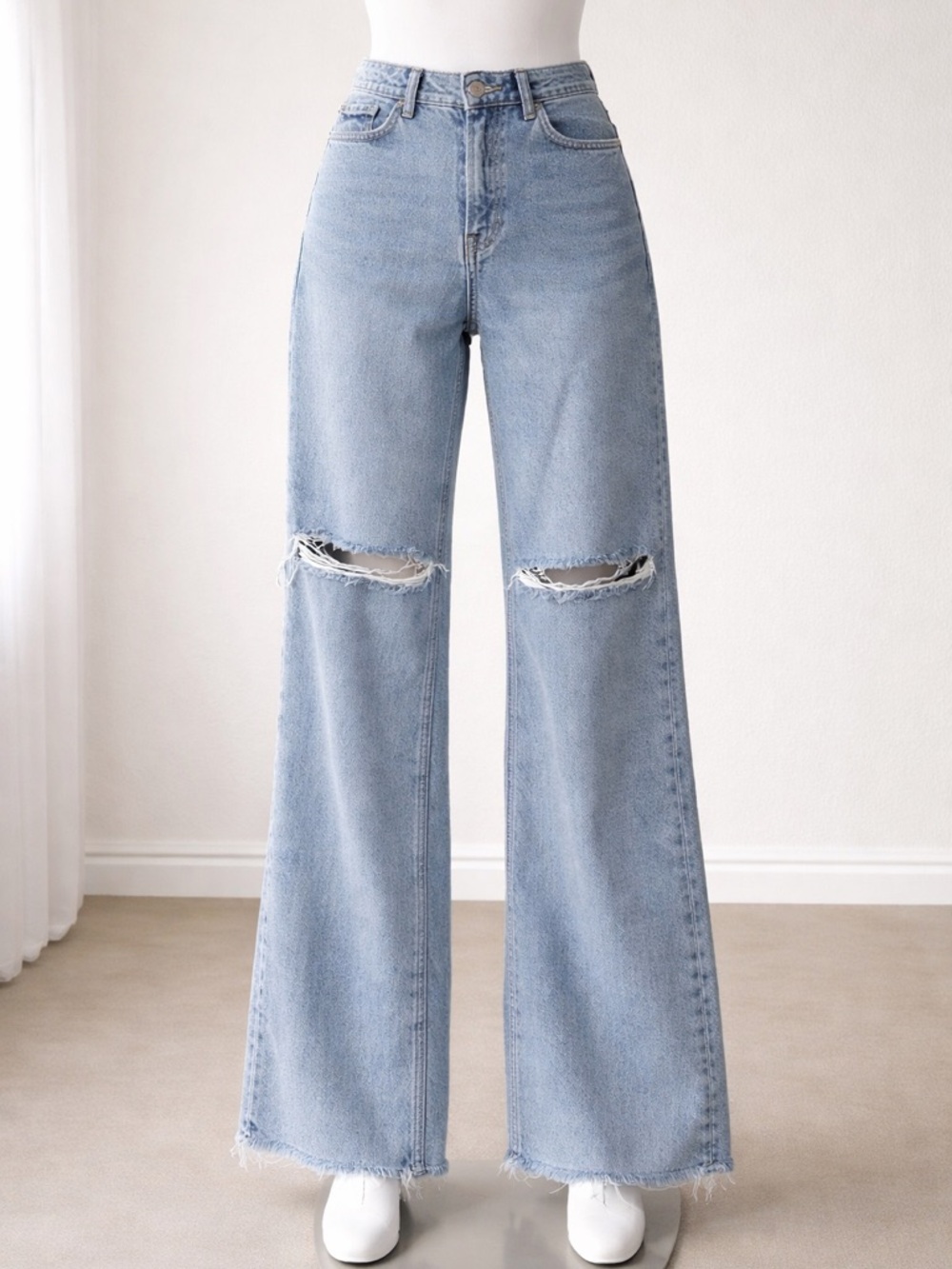 Zara Light Blue Flare Jeans